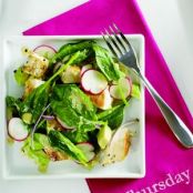 Creamy Spinach Salad with Cumin Chicken and Quinoa