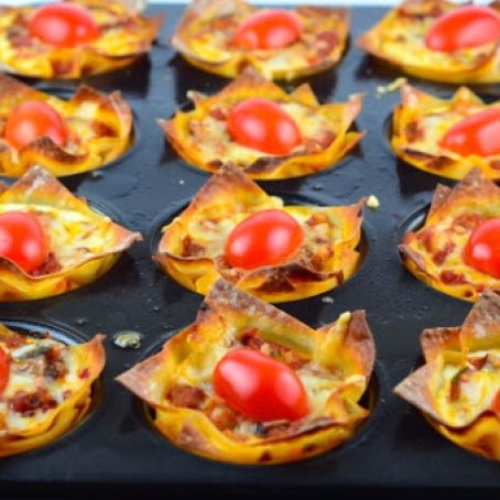 Lasagna Cupcake With Roasted Veggies