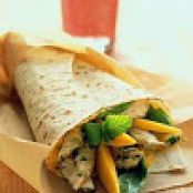 Chicken Wraps with Mango, Basil, and Mint