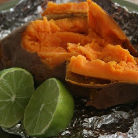 Baked Sweet Potatoes with Chili, Cumin, and Lime