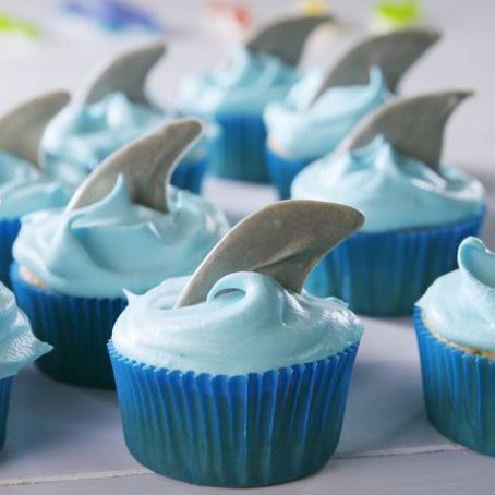 Shark Attack Cupcakes