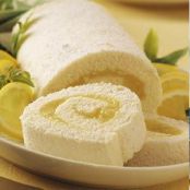 Moist Lemon Angel Cake Roll