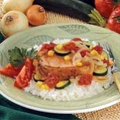 PORK CHOPS w/MIXED VEGGIES