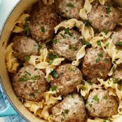 One-Pot Swedish Meatballs with Egg Noodles
