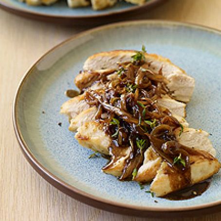 Chicken with Balsamic Vinegar, Sweet Onions and Thyme