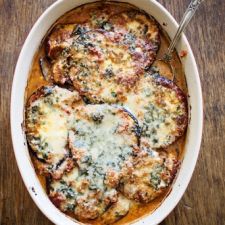Eggplant Gratin with Herbs and Creme Fraiche