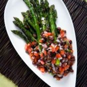 Grilled Asparagus with Black Bean Salsa
