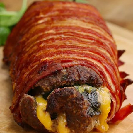 Bacon-Wrapped Burger Roll