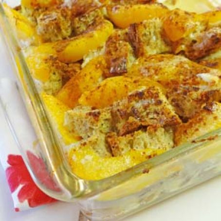 Peaches and Cream Gluten Free Breakfast Bake