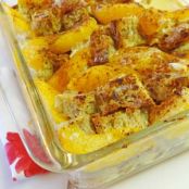 Peaches and Cream Gluten Free Breakfast Bake