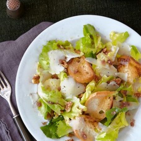 Escarole Salad With Vinaigrette, Pecorino & Walnuts