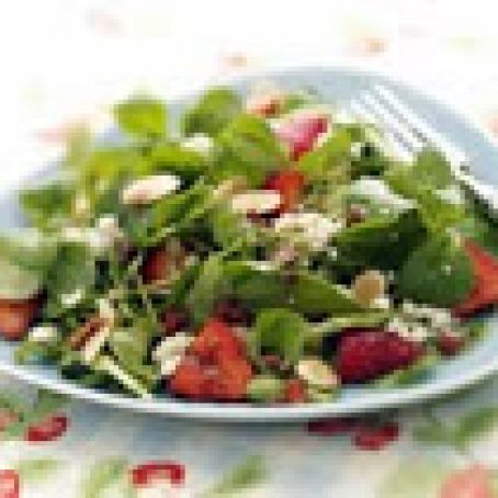 Strawberry Salad Dressing with Sweet and Bitter Greens