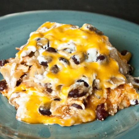 Chicken and Black Bean Enchilada Casserole