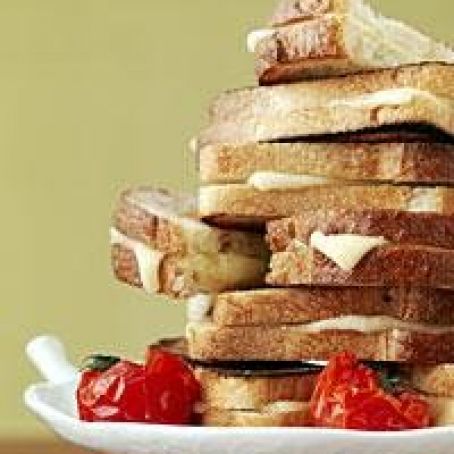 Three Cheese Grilled Cheese Sandwich