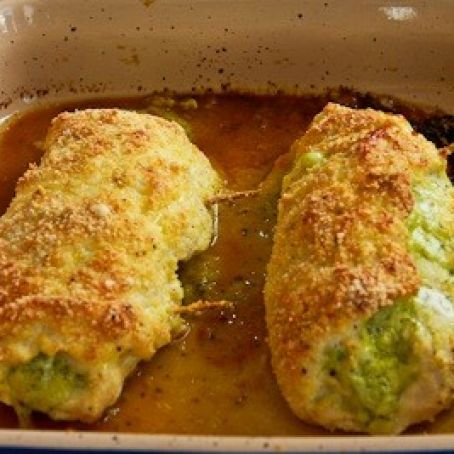Baked Chicken Stuffed with Pesto and Cheese