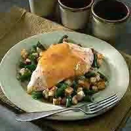 Chicken Stuffing Green Bean Bake