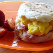 Ham Egg and Cheese English Muffins