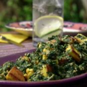 Saag Paneer: Spinach with Indian Cheese
