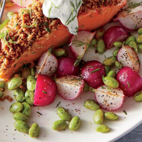 Warm Buttered Radish & Edamame Salad