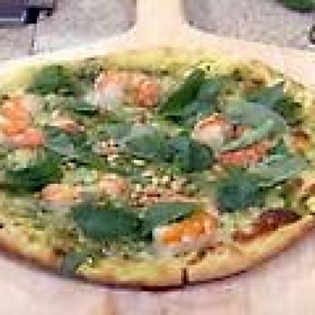 Grilled Shrimp and Cilantro Pesto Pizza