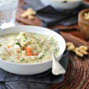 Creamy Chicken + Lemon Rice Soup