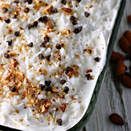 Skinny Almond Joy Poke Cake