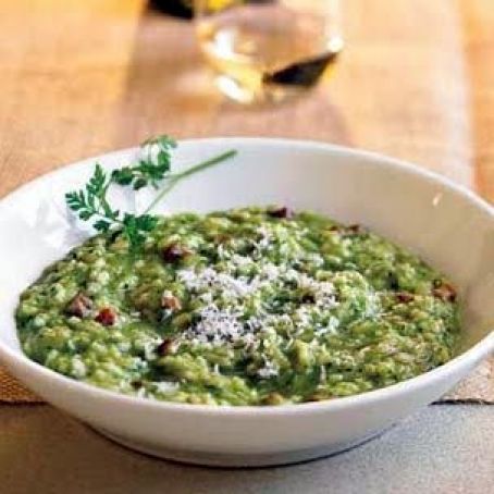 Leek and Pancetta Risotto with Fine Herbs