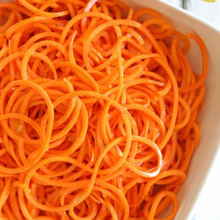 Spiralized Carrot Salad with Lemon & Dijon