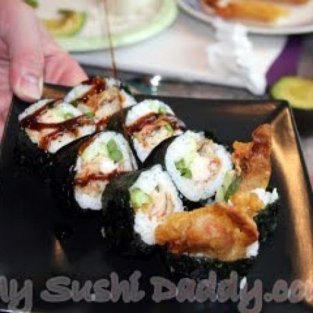 Spider Sushi Roll with Tempura Soft Shell Crab