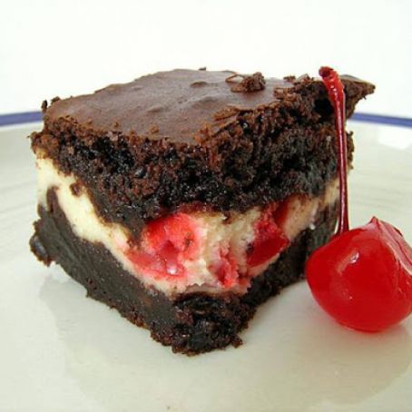 Fudgy Cherry-Cheesecake Brownie Bars