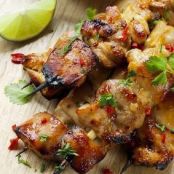 Cilantro Chili Chicken Skewers