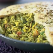 Vegetable Biryani with Spiced Pastry Crust