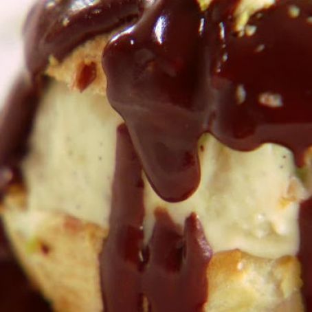 Clementine Profiteroles with Chocolate Sauce*