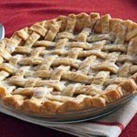 Brown Sugar-Cream-Apple Lattice Pie