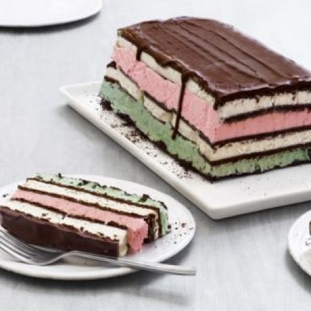 Neapolitan Ice Cream Sandwich Cake