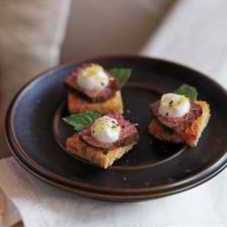 Fennel-Crusted Lamb on Toast