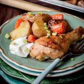 One ‘Pot’ Meal {Roasted Drumsticks and Potatoes}