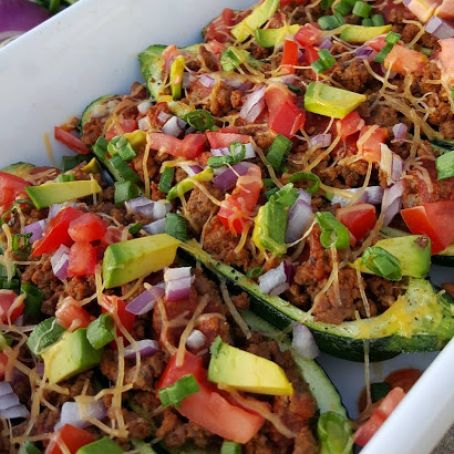 BEEF ENCHILADA ZUCCHINI BOATS