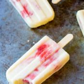 Strawberry Pina Colada Popsicles
