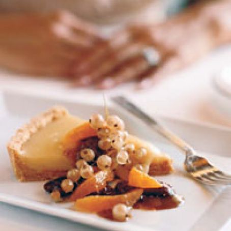 Lemon Curd Tart with Pecan-Citrus Sauce