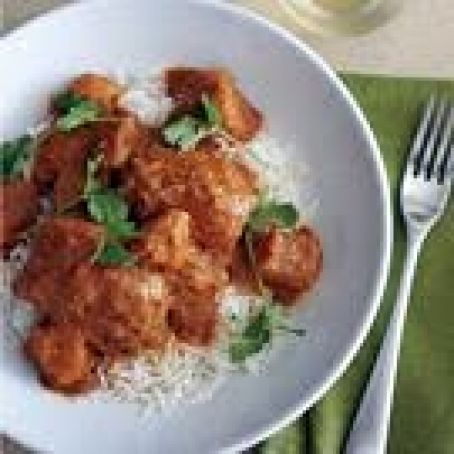 Vindaloo-Spiced Chicken Thighs with Coconut-Tomato Stew