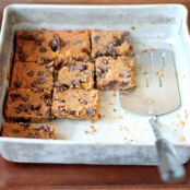 Flourless Chocolate Chip Chickpea Blondies with Sea Salt