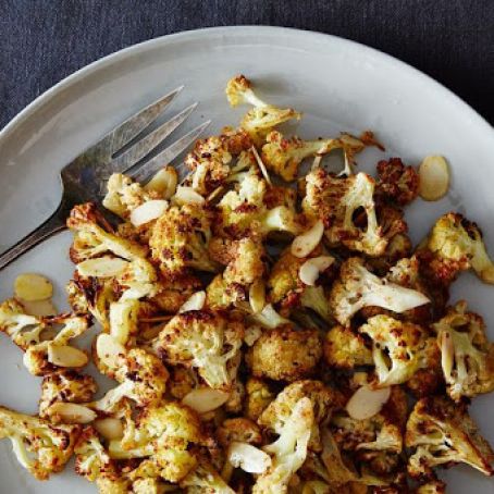 Roasted, Spiced, Almond-y Cauliflower