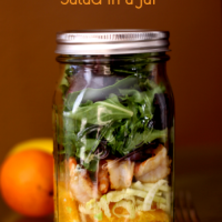 SALAD IN A JAR: CITRUS, SHRIMP & AVOCADO
