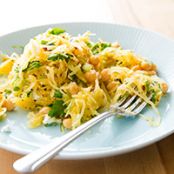 Spaghetti Squash Salad with Chickpeas and Feta