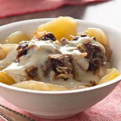 Slow-Cooker Apple Crisp with Warm Vanilla Sauce