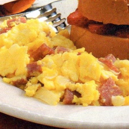 Salami Scrambled Eggs