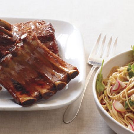 Slow-Cooker Asian Baby-Back Ribs With Udon Salad