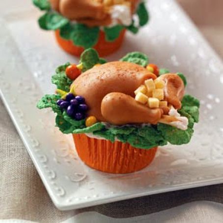 Turkey Dinner Cupcakes Recipe