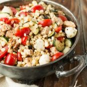 Grilled Greek Chicken and Corn Salad